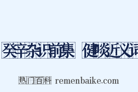 癸辛杂识前集·健啖近义词是什么意思的图片